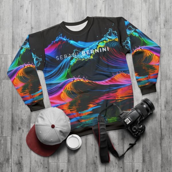 Fluorescent Water Waves Sweatshirt